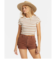 【OUTLET】BILLABONG レディース FREE FALL SHORT CORD ウォークパンツ/ショートパンツ 【2024年春夏モデル】