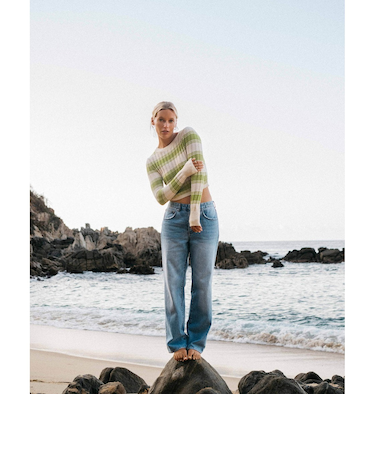 【OUTLET】BILLABONG レディース RACHEL LOW WAIST JEA ロングパンツ 【2024年春夏モデル】