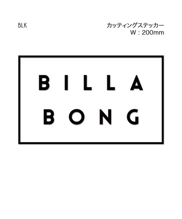 【OUTLET】BILLABONG DIE CUT カッティングステッカー/W200mm【定番モデル】