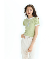 【OUTLET】RVCA レディース PALM TREE BABY RINGER ST Tシャツ 【2025年夏モデル】