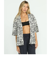 【OUTLET】BILLABONG レディース 【DAY DRIFT'N】 BEACH SIDE PRNTD SS WVN 半袖シャツ 【2025年夏モデル】