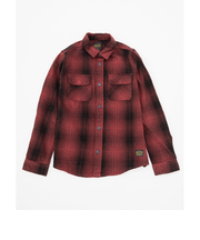 【OUTLET】RVCA キッズ DAYSHIFT FLANNEL LS 長袖シャツ RDE 【2024年秋冬モデル】