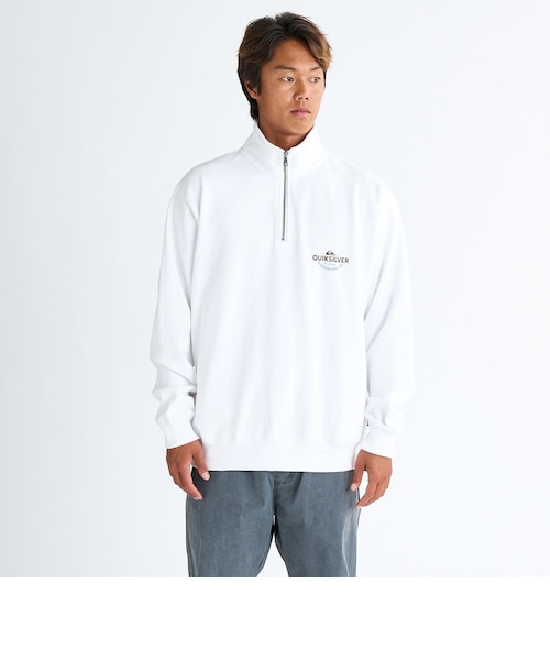 OUTLET】Quiksilver TYPED OUT SWEAT HALF ZIP メンズ パーカー ハーフ