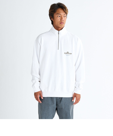 【OUTLET】Quiksilver TYPED OUT SWEAT HALF ZIP メンズ パーカー ハーフジップ プルオーバー