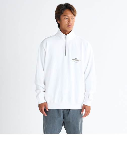 【OUTLET】Quiksilver TYPED OUT SWEAT HALF ZIP メンズ パーカー ハーフジップ プルオーバー