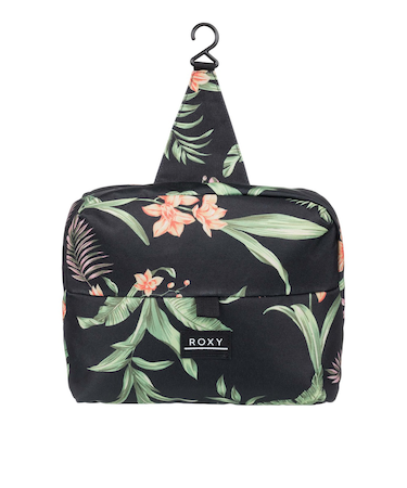 【OUTLET】【オンラインストア・直営店限定】Roxy CUTE PLANE ウィメンズ BLACK ボタニカル柄 ポーチ 小物入れ