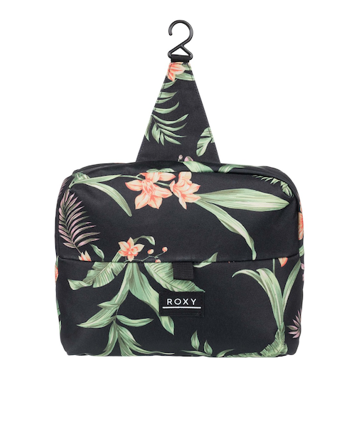 【OUTLET】【オンラインストア・直営店限定】Roxy CUTE PLANE ウィメンズ BLACK ボタニカル柄 ポーチ 小物入れ