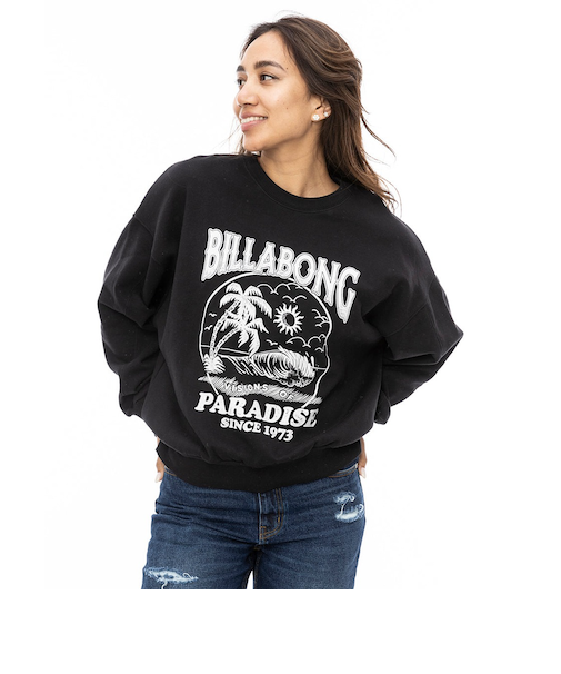 【OUTLET】BILLABONG レディース FRESH TAKE KENDAL SW トレーナー BLK 【2024年秋冬モデル】