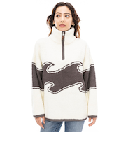 【OUTLET】【直営店限定】BILLABONG レディース BOA HALF ZIP SWEATER セーター OFB 【2024年秋冬モデル】