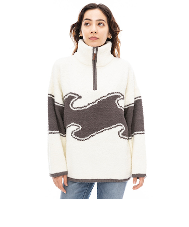 【OUTLET】【直営店限定】BILLABONG レディース BOA HALF ZIP SWEATER セーター OFB 【2024年秋冬モデル】