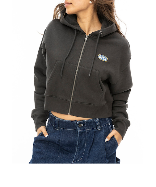 【OUTLET】RVCA レディース OLD WEST DAD CROPPED ZIP HOODIE パーカー PTK 【2024年秋冬モデル】