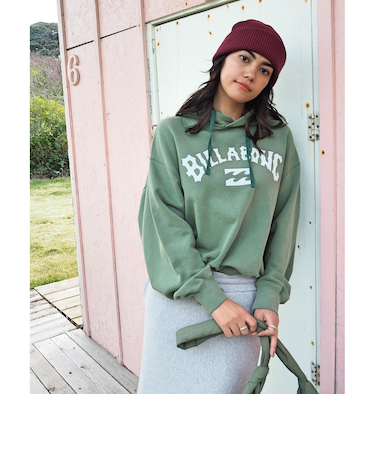 【OUTLET】BILLABONG レディース ARCH LOGO SWEAT PARK パーカー GQV0 【2024年秋冬モデル】