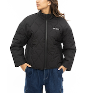 【OUTLET】RVCA レディース QUILTING SHIRT JACKE ジャケット BLK 【2024年秋冬モデル】