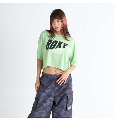 【OUTLET】Roxy SILENT VIBES ウィメンズ 半袖Tシャツ フィットネス スポーツ <2025 SPORTS COLLECTION>