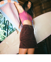 【ROXY ロキシー 公式通販】ロキシー（ROXY）【OUTLET】Roxy SILENT RIVER コーデュロイ スカート