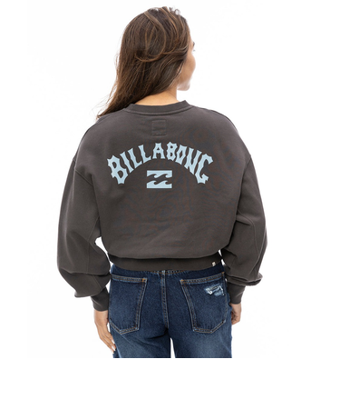 【OUTLET】BILLABONG レディース ARCH LOGO SWEAT CREW トレーナー OFB 【2024年秋冬モデル】