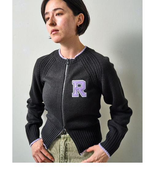 【OUTLET】RVCA レディース ZIP THRU KNIT CARDIGAN カーディガン BLK 【2024年冬モデル】