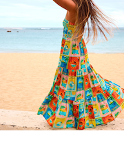 【OUTLET】【オンラインストア・直営店限定】Roxy ATLAS SUNSHINE COASTLINE MAXI ウィメンズ ワンピース ドレス