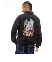 【OUTLET】ELEMENT メンズ HRTN HALF スウェットジャケット FBK 【2024年秋冬モデル】