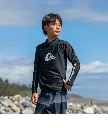 【OUTLET】Quiksilver ALL TIME LR YOUTH キッズ ラッシュガード