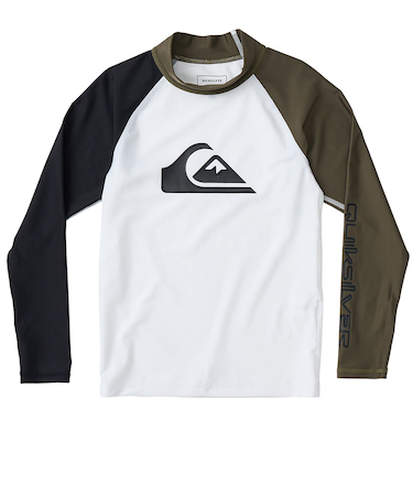【OUTLET】Quiksilver ALL TIME LR YOUTH キッズ ラッシュガード