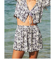 【OUTLET】BILLABONG レディース 【SUN SPELL】 SUNFLOWER セットアップ ショートパンツ 【2025年春夏モデル】