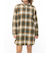 【OUTLET】RVCA レディース TWILL CHECK DRESS 長袖シャツ GMV0 【2024年秋冬モデル】