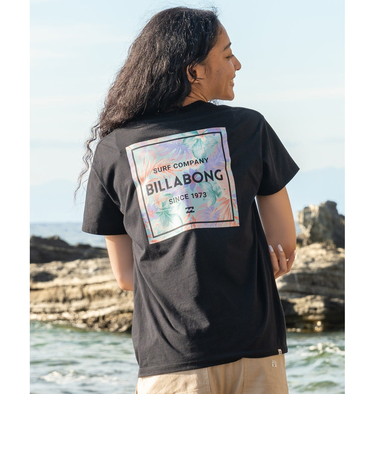 【OUTLET】BILLABONG レディース SQUARE LOGO BOY FIT TEE Tシャツ 【BOY FIT】【2025年春夏モデル】