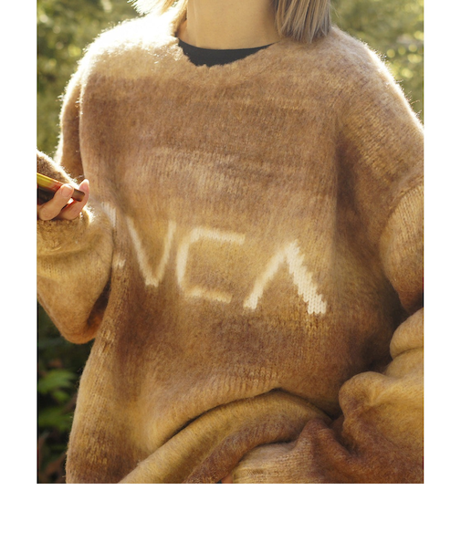 【RVCA ルーカ公式通販】ルーカ (RVCA)【OUTLET】RVCA メンズ BIG RVCA KNIT セーター TAN 【2024年秋冬モデル】