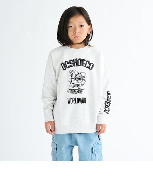 【OUTLET】DC Shoes 25 KD PLAY SKATE CREW キッズ トップス プルオーバー トレーナー