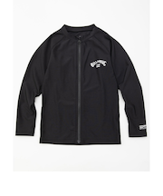 【OUTLET】BILLABONG キッズ FRONT ZIP RASH LS ラッシュガード (110~150) 【2024年夏モデル】