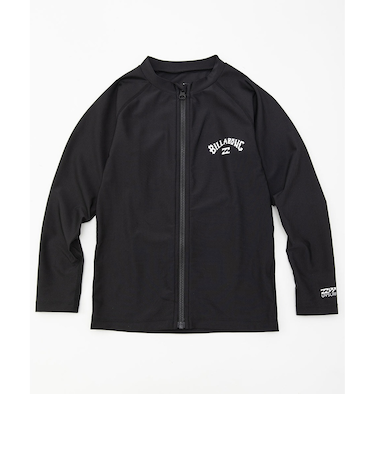 【OUTLET】BILLABONG キッズ FRONT ZIP RASH LS ラッシュガード (110~150) 【2024年夏モデル】