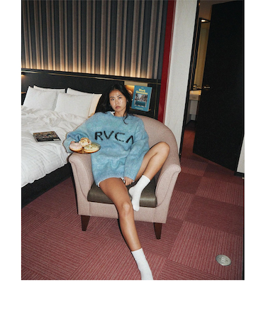 【RVCA ルーカ公式通販】ルーカ （RVCA）【OUTLET】RVCA レディース BIG RVCA KNIT セーター BES0 【2024年秋冬モデル】
