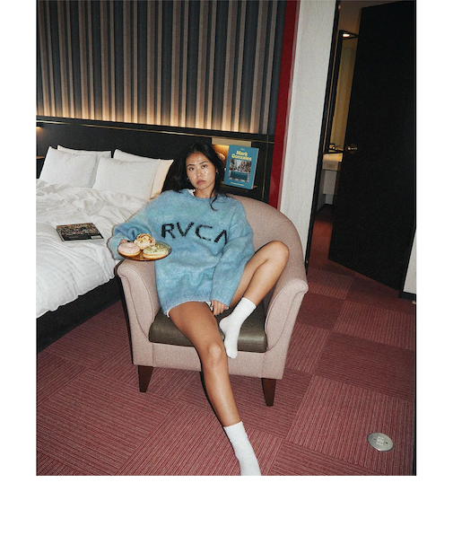 【RVCA ルーカ公式通販】ルーカ （RVCA）【OUTLET】RVCA レディース BIG RVCA KNIT セーター BES0 【2024年秋冬モデル】