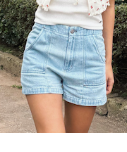 【OUTLET】Roxy FAVORITE ウィメンズ デニムショートパンツ <2025 RETRO SURF COLLECTION>