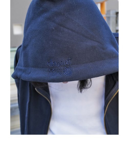 【OUTLET】【直営店限定】ELEMENT メンズ DOUBLE UP ZIP HOOD パーカー NVY 【2024年秋冬モデル】