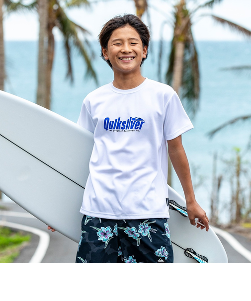 【OUTLET】Quiksilver REPLAY SS YOUTH キッズ サーフTシャツ ラッシュガード