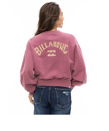 【OUTLET】BILLABONG レディース ARCH LOGO SWEAT CREW トレーナー MQM0 【2024年秋冬モデル】
