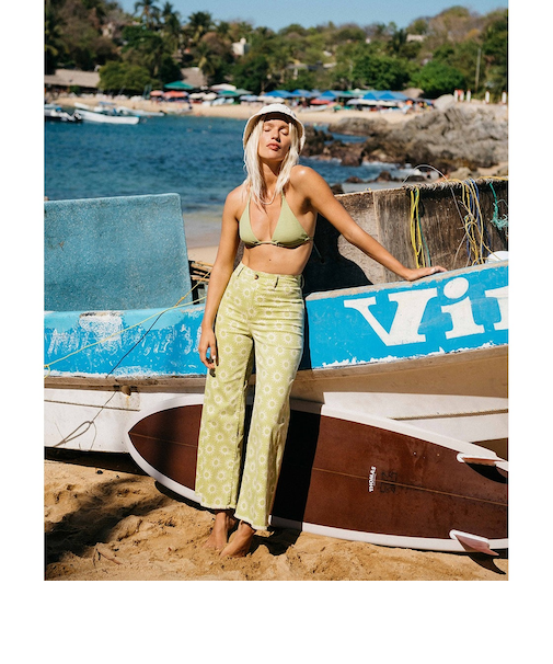 【OUTLET】BILLABONG レディース FREE FALL PRINT ロングパンツ 【2024年春夏モデル】