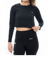 【OUTLET】RVCA レディース ELEMENT STREACK LS T ロンＴ BLK 【2024年秋冬モデル】