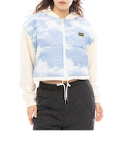 【OUTLET】RVCA レディース RECESSION REVERSIBLE ZIP HOODIE パーカー CLO 【2024年冬モデル】