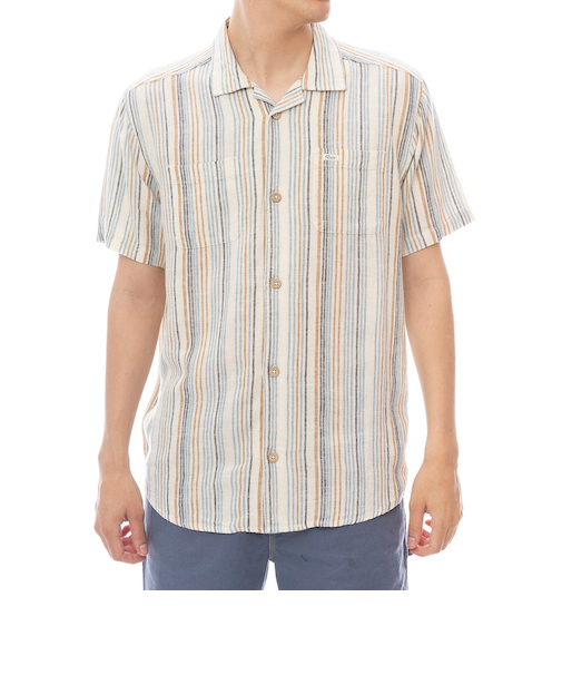 【RVCA ルーカ公式通販】ルーカ (RVCA)【OUTLET】RVCA メンズ EXOTICA STRIPE SS 半袖シャツ 【2025年春夏モデル】