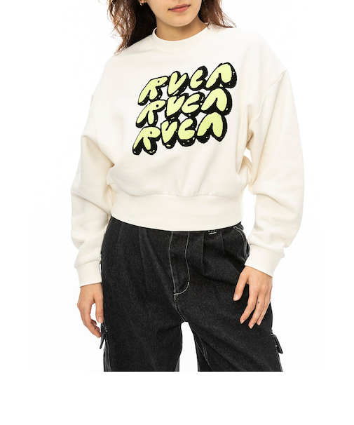 【OUTLET】RVCA レディース CLOUDY RVCA CREW トレーナー CLO 【2024年秋冬モデル】
