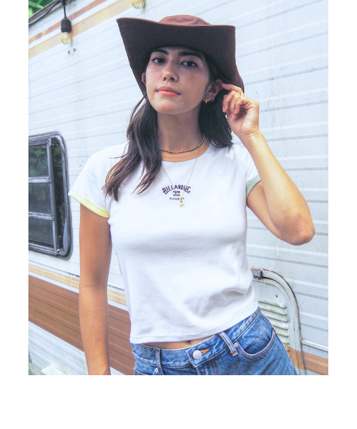 【OUTLET】BILLABONG レディース RINGER BABY FIT TEE Tシャツ 【BABY FIT】【2025年春夏モデル】