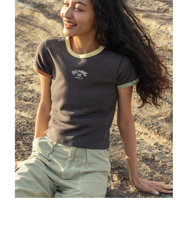 【OUTLET】BILLABONG レディース RINGER BABY FIT TEE Tシャツ 【BABY FIT】【2025年春夏モデル】