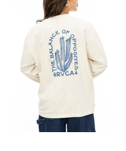 【OUTLET】RVCA レディース BALANCE CACTUS LS ロンＴ CLO 【2024年秋冬モデル】