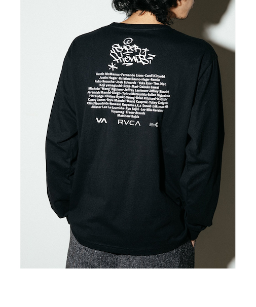 【OUTLET】RVCA メンズ 【SUPER FRIENDS】 TAG LS TEE ロンT BLK 【2024年秋冬モデル】