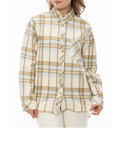 【OUTLET】RVCA レディース BREEZE FLANNEL 長袖シャツ WDR0 【2024年秋冬モデル】