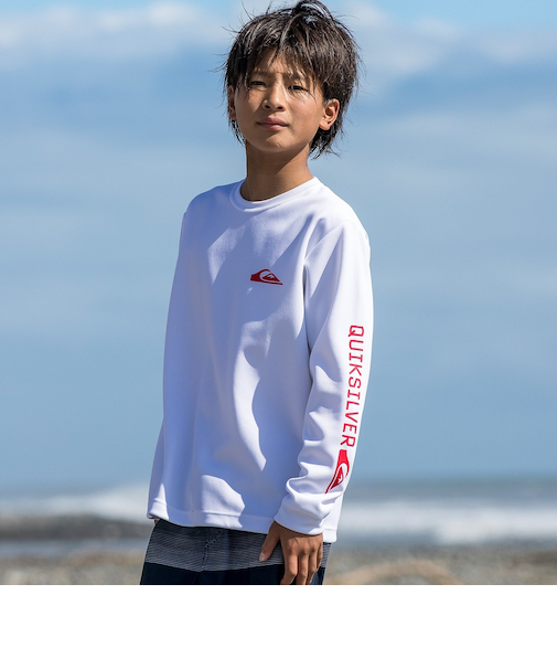 【OUTLET】Quiksilver BIG CLICKER LS YOUTH キッズ サーフTシャツ ラッシュガード