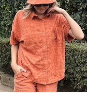 【OUTLET】Roxy SUNBATHING SHIRT ウィメンズ 開襟シャツ <2025 ETERNAL SUMMER COLLECTION>